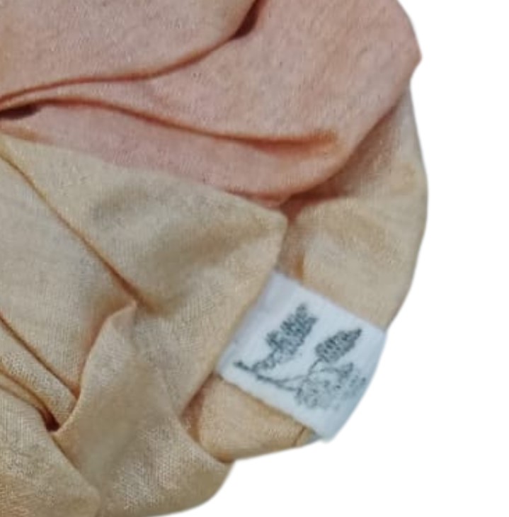 HAIRBAND, SCRUNCHIE, 2xBEIGE, SILK