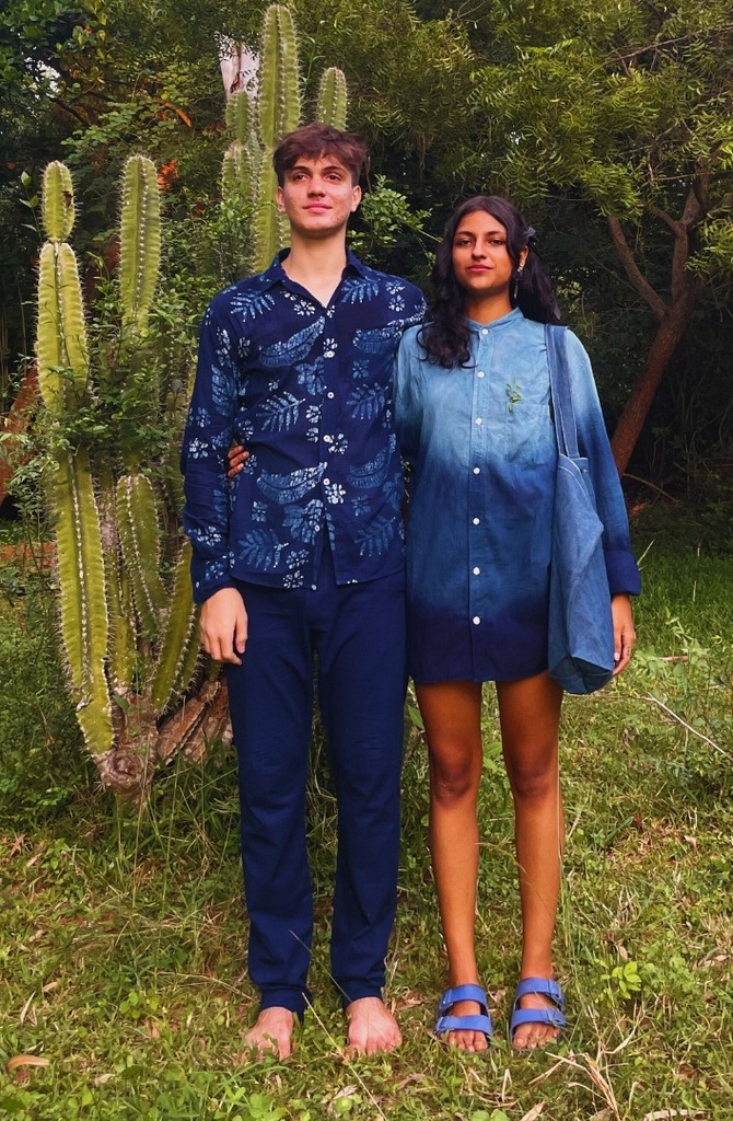 MADRAS LS SHIRT, BLUE, BATIK, COTTON