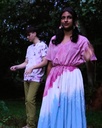 EVERYDAY DRESS, BLUE-PINK-WHITE, SHIBORI, COTTON