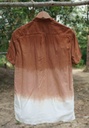 MAO SS SHIRT, BROWN, SHIBORI_OMBRE, COTTON