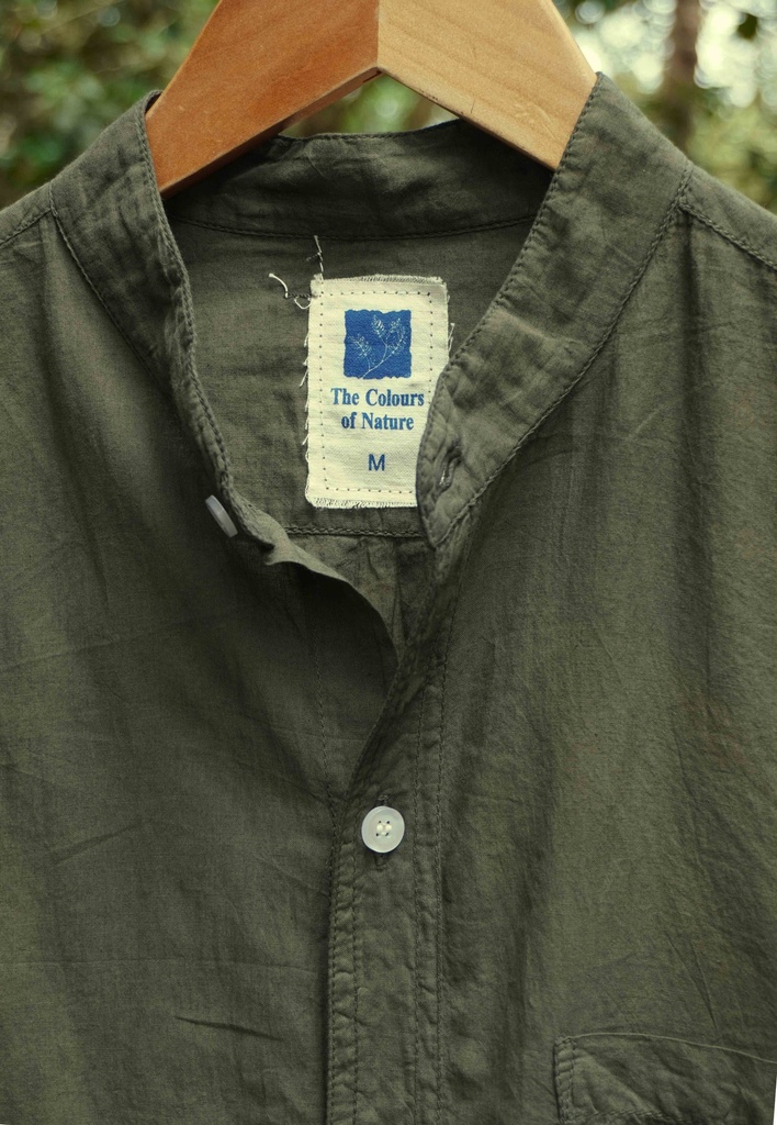 MAO LS SHIRT, KHAKI, SHIBORI_OMBRE, COTTON