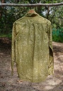 MADRAS LS SHIRT, SAGE, BATIK, COTTON