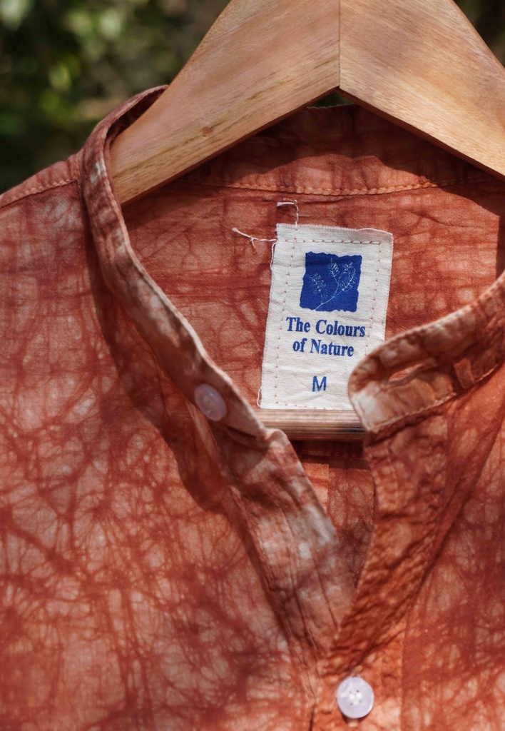 MAO SS SHIRT, TERRACOTTA, BATIK FULL, COTTON