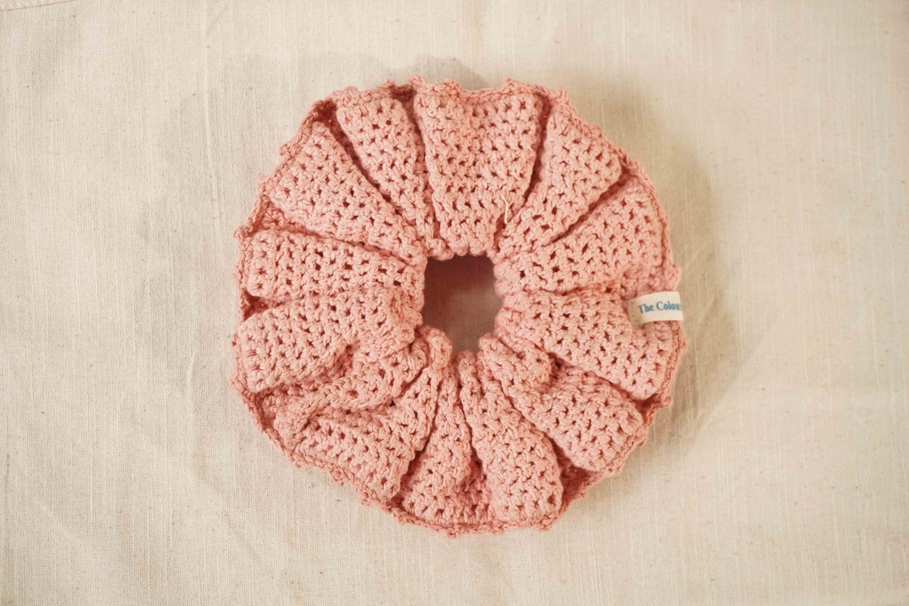CROCHET HAIRBAND, LIGHT PINK
