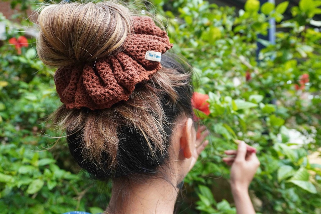 CROCHET HAIRBAND, LIGHT PINK