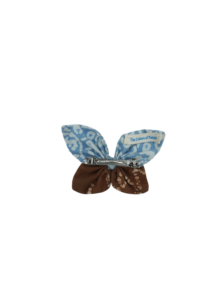BUTTERFLY HAIRCLIP, BROWN & BLUE