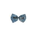 TUXEDO HAIRCLIP, SINGLE, LARGE, BLUE-WHITE