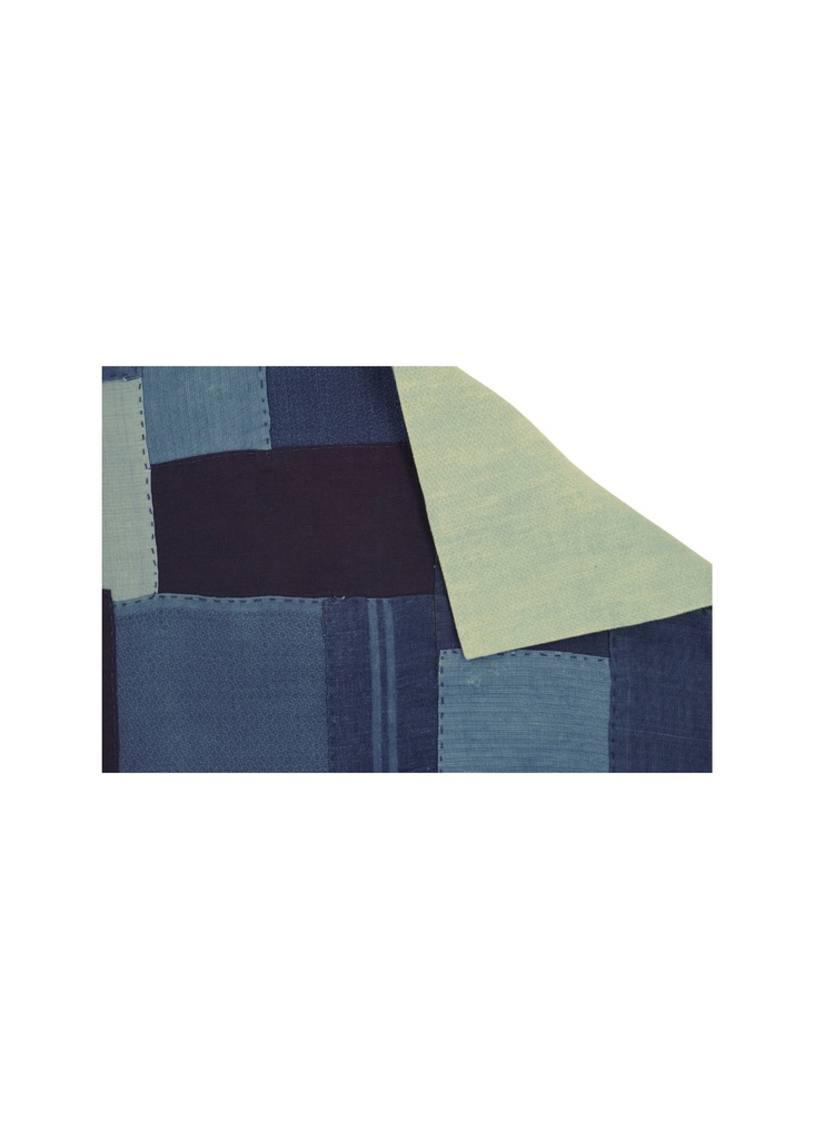 CUSHION COVER, PATCHWORK, LIGHT INDIGO
