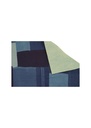 CUSHION COVER, PATCHWORK, LIGHT INDIGO