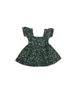 BABY PUFFY DRESS, GREEN, BATIK, COTTON