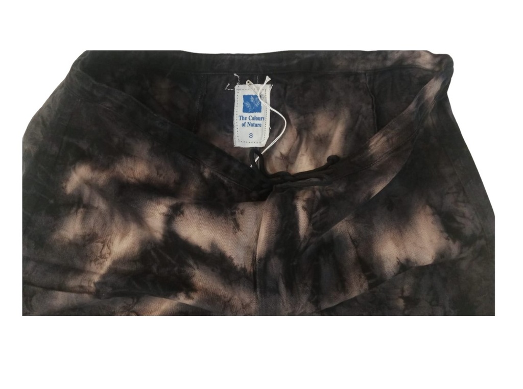 STRING SHORTS, BLACK, SHIBORI, COTTON
