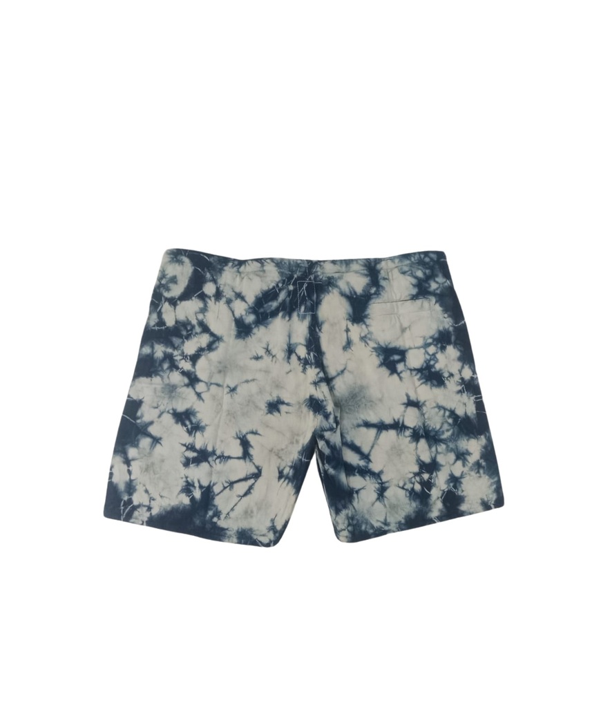 STRING SHORTS, BLUE, SHIBORI, COTTON