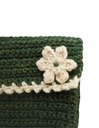 CROCHET POUCH, GREEN, COTTON