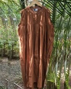 CASCADE DRESS, BROWN C044, EMBROIDERY, COTTON