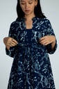 OVERCOAT SET DRESS, DARK BLUE, BATIK, COTTON