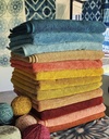 LARGE TOWEL, LIGHT BROWN, PLAIN, COTTON