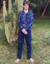 PANTS, CHINOS, DARK BLUE, COTTON