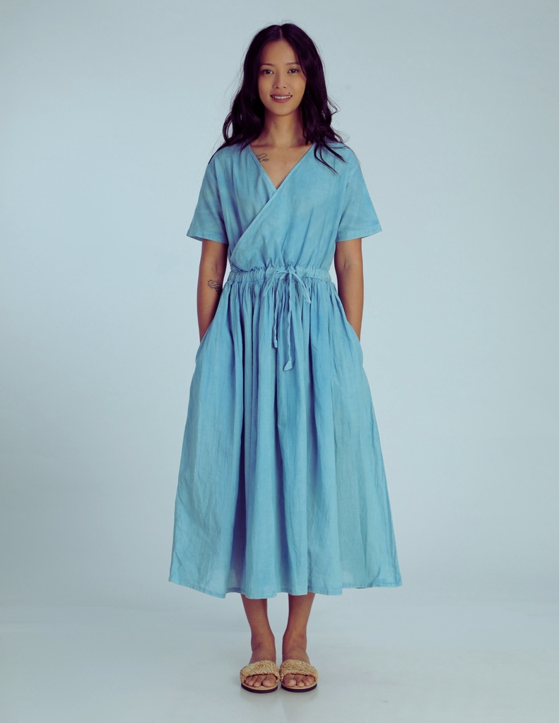 EVERYDAY DRESS, LIGHT BLUE, COTTON
