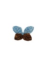 BUTTERFLY HAIRCLIP, BROWN & BLUE