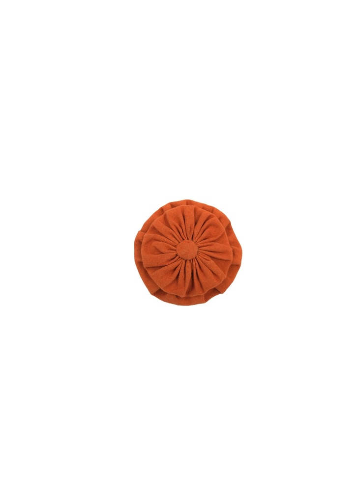 FLOWER HAIRCLIP, DOUBLE, ORANGE