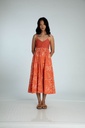 STRAPPY DRESS, PINK, BATIK, COTTON