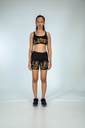 SPORTS SHORTS, BROWN-BLACK, HALF CRUSHING, COTTON